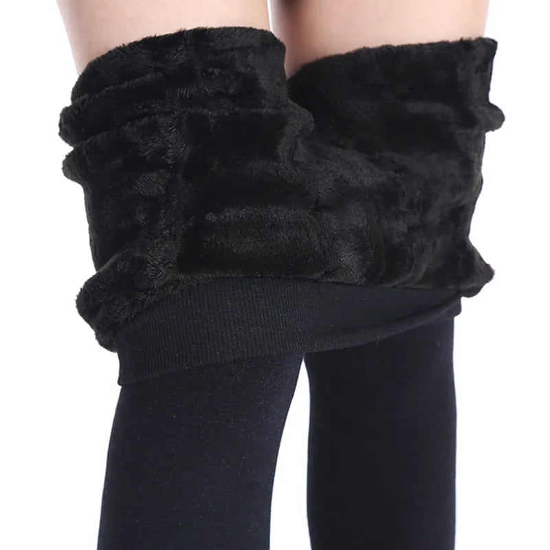 High Waist Velvet Winter Leggings