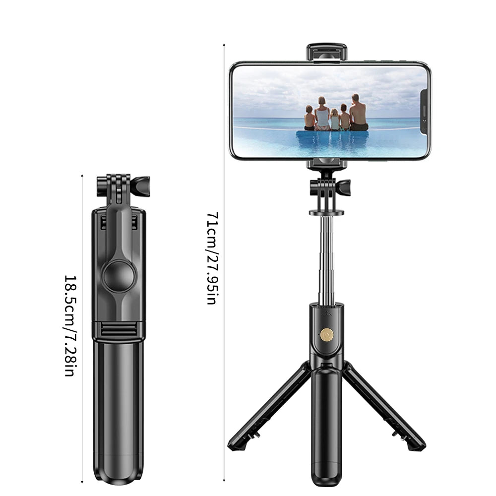 Trépied perche à selfie sans fil avec lumière, télécommande Bluetooth pour iPhone, diffusion en direct TikTok
