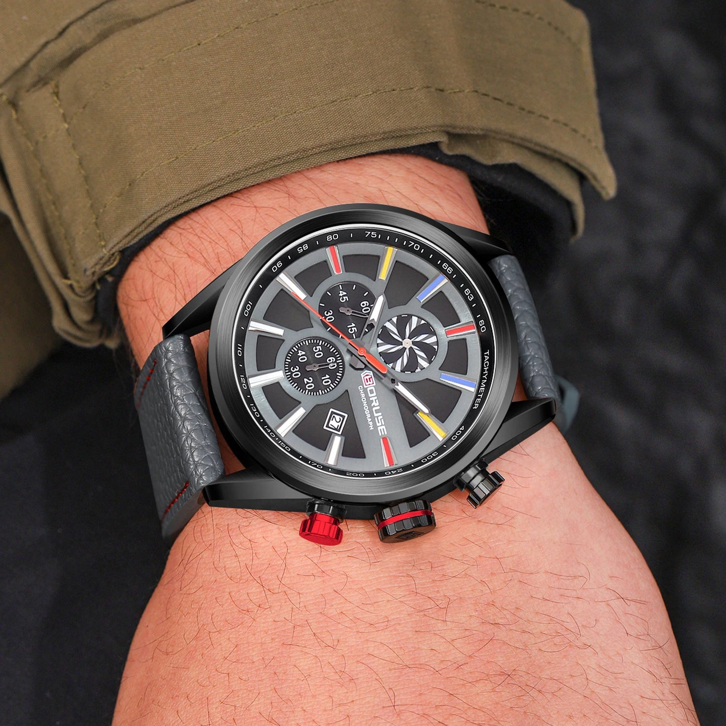 Montre de sport militaire Chrono pour homme