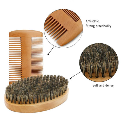 mens comb, boar brush, boar bristle, boar bristle brush, comb brush, bristle brush