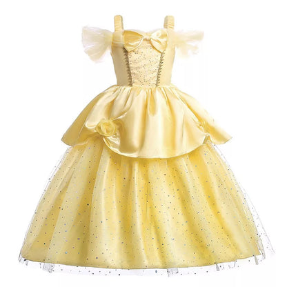 Cinderella Costume Kids Halloween Princess Party Dress