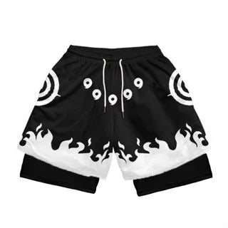 Sportshorts mit Dragon Ball- und One Piece-Anime-Print