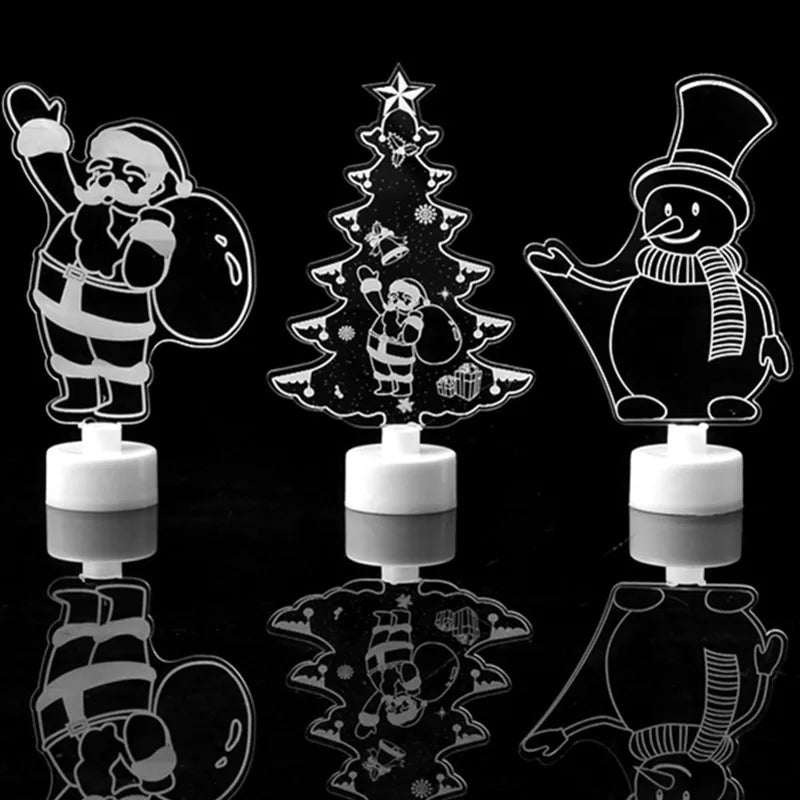 LED Mini Snowman Night Lights for Festive Decor