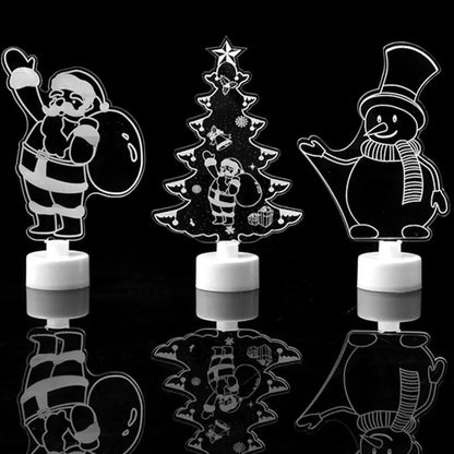 LED Mini Snowman Night Lights for Festive Decor