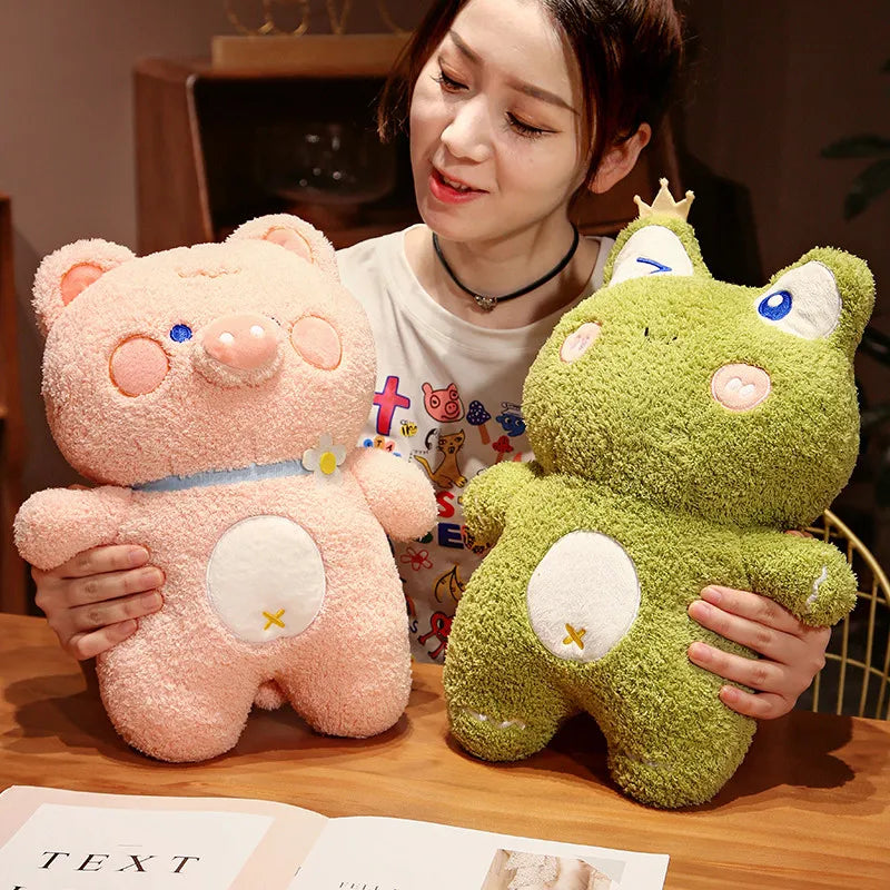 Nouveau 40CM Adorable lapin cochon Panda grenouille en peluche animaux de dessin animé apaiser jouet poupée pour garçons