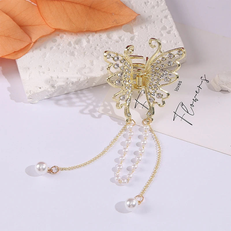 Tassel Rhinestone Hair Clip