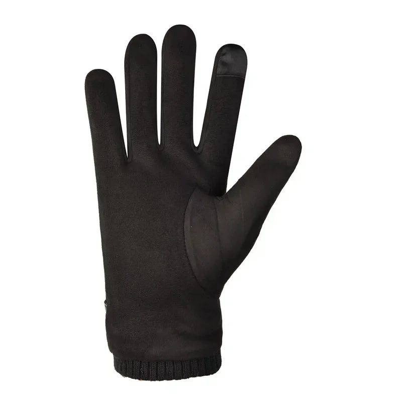 Men's Winter Suede Gloves - Thickened