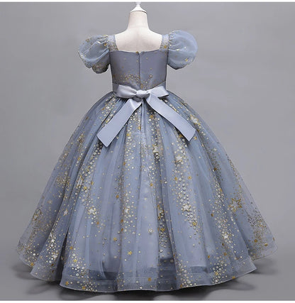 Luxuriöse Partykleider für Mädchen in Grün und Gold