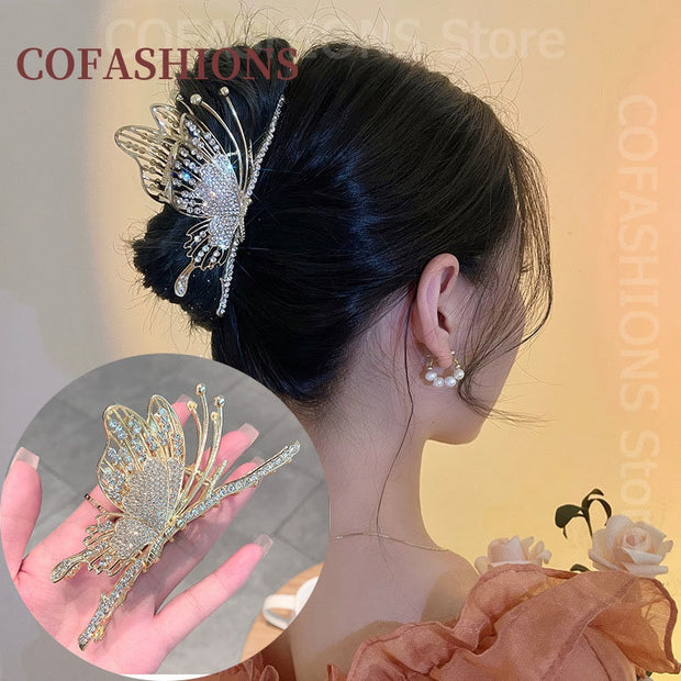 Gold Butterfly Hair Claw 2022