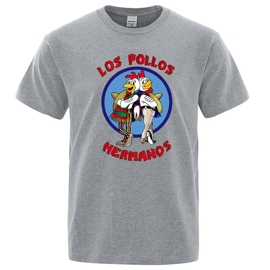 Los Pollos Hermanos T-shirt imprimé drôle pour hommes