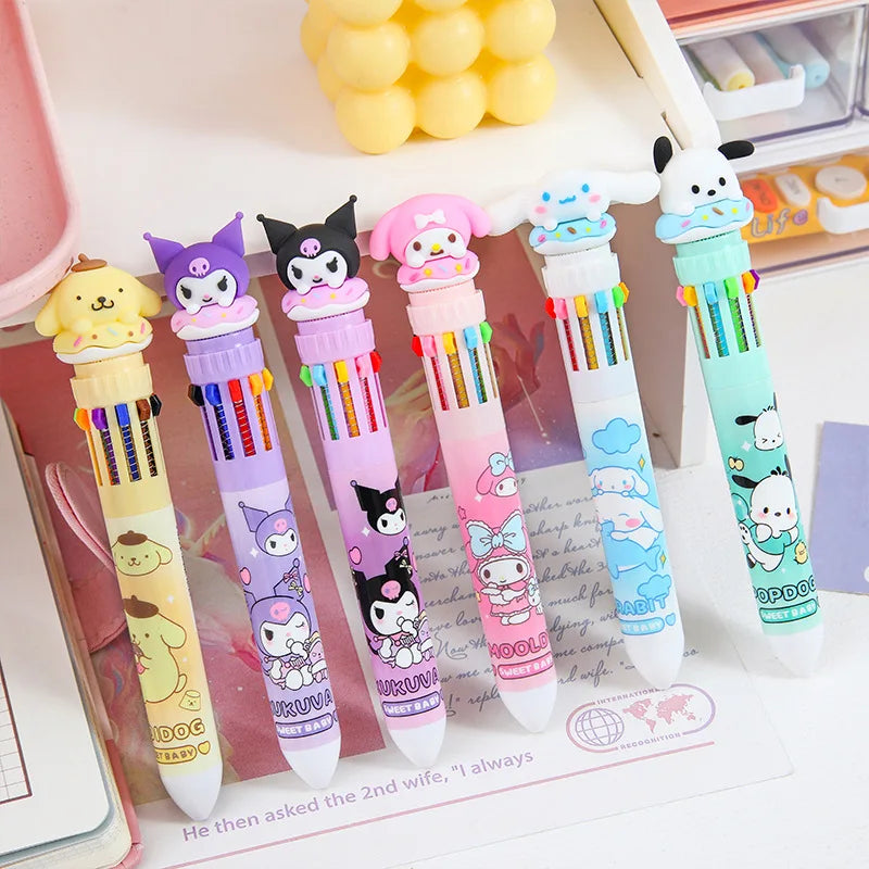 ballpoint pens, writing pens, color pens, hello kitty kuromi, ink pens, ball point pens, hello kitty pens, sanrio kuromi