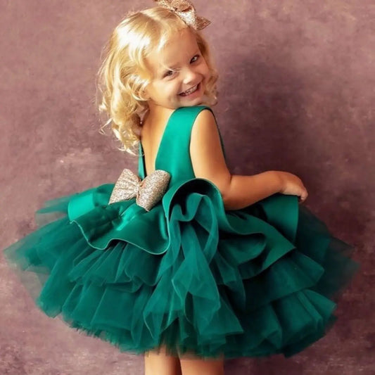 Rote Weihnachtskleider für Kinder Mädchen