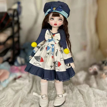 Poupée BJD 30 cm 1/6, ensemble complet avec 3 paires d'yeux – Jouet tendance et mignon pour filles