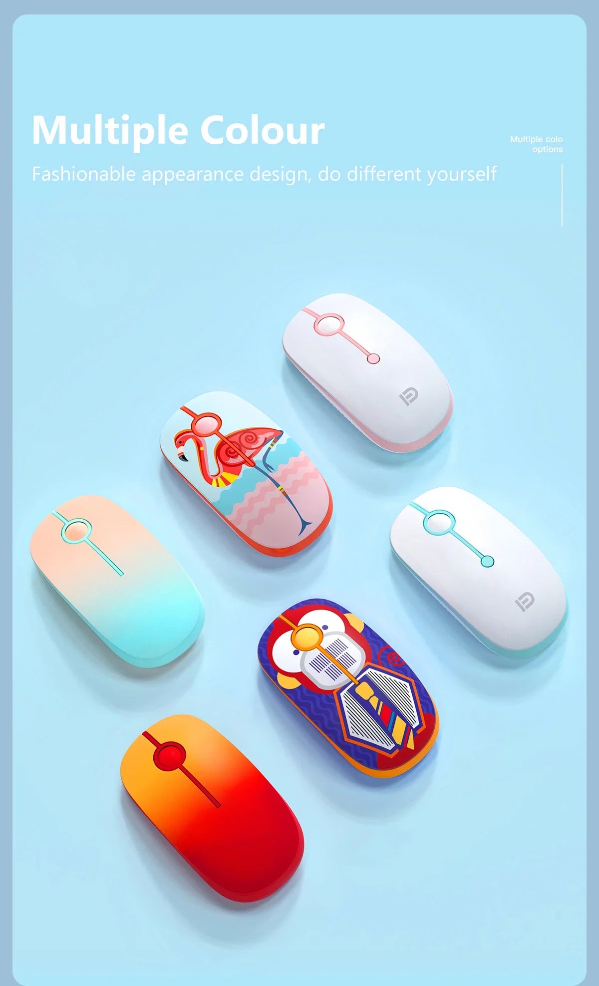 Souris sans fil de dessin animé mignon