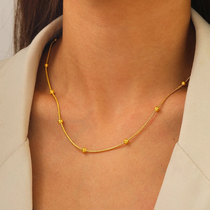 Gold Satellite Chain Necklace