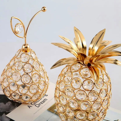 Gold Crystal Pineapple Ornament