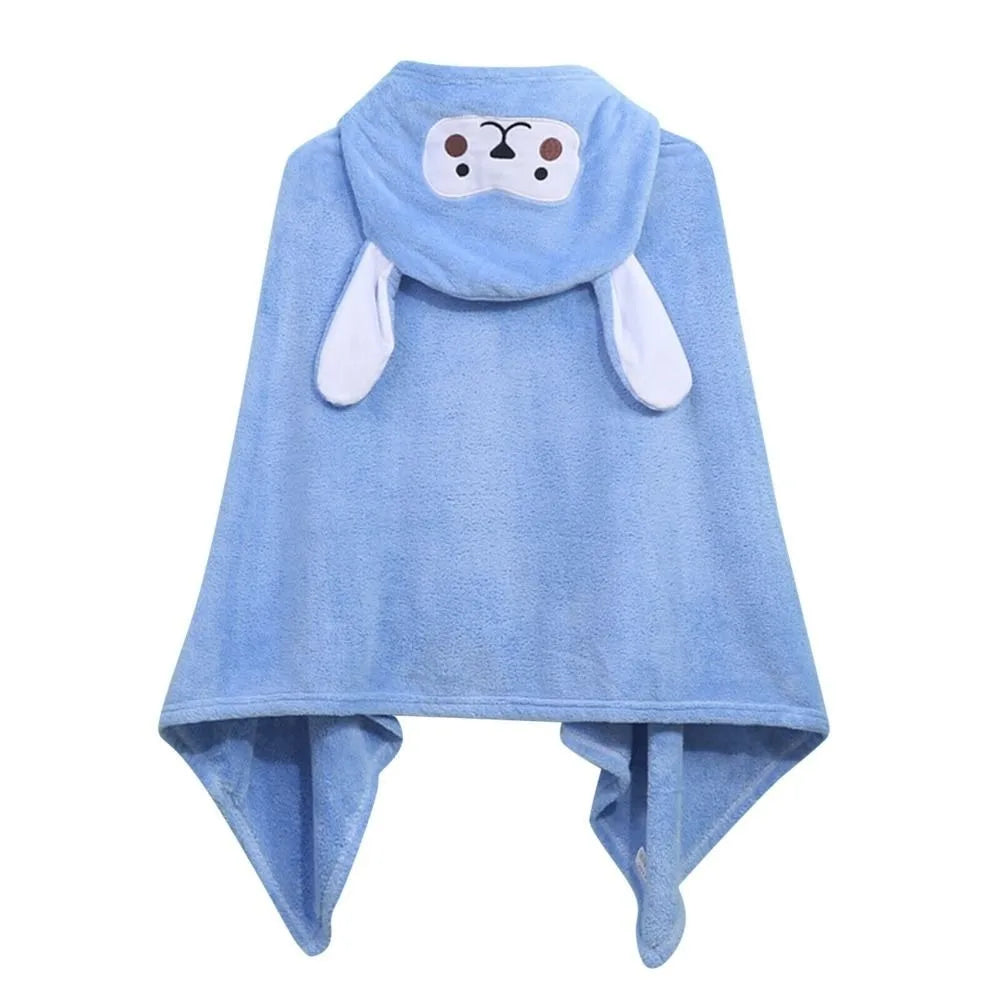 Serviette de bain pour bébé animal de dessin animé - Absorbante et douce