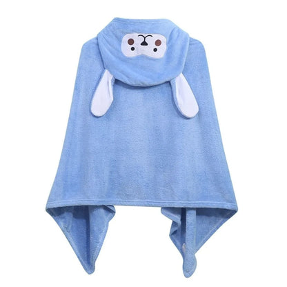 Serviette de bain pour bébé animal de dessin animé - Absorbante et douce