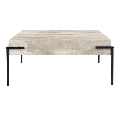 Retro Square Coffee Table - Grey/Black