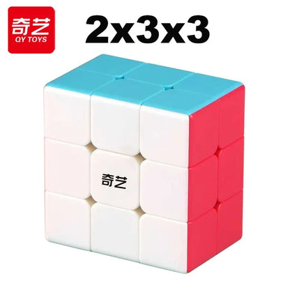 QiYi Dino Cube 3X3 Magic Speed ​​Cube - Jouet de puzzle professionnel sans autocollant pour enfants