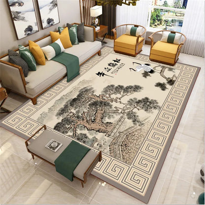 Living Room Carpet Coffee Table Decor