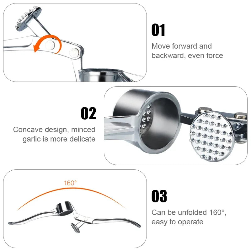 Edelstahl Knoblauch Presse Crusher Fleischwolf Küche Zubehör
