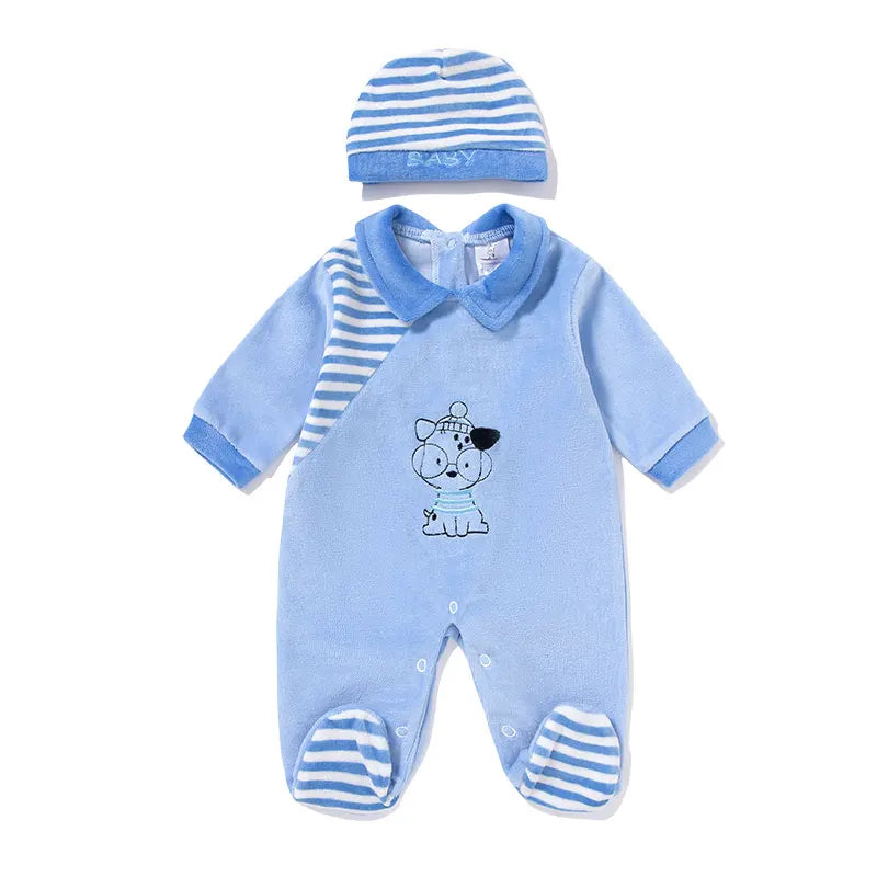 Cartoon Striped Jumpsuit for Newborn Baby