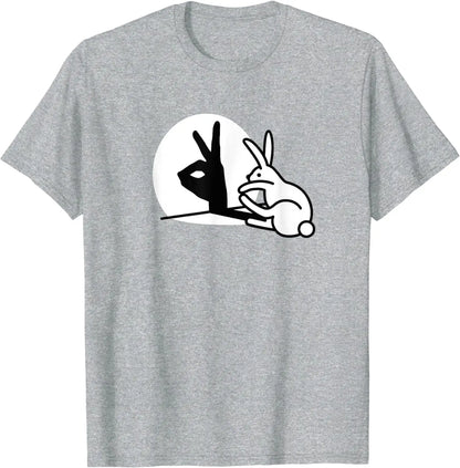 Herren-T-Shirt aus Baumwolle mit lustigem Gesten-Print
