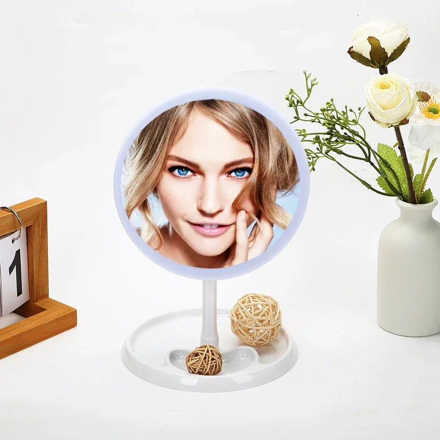 Weißer LED-Kosmetikspiegel