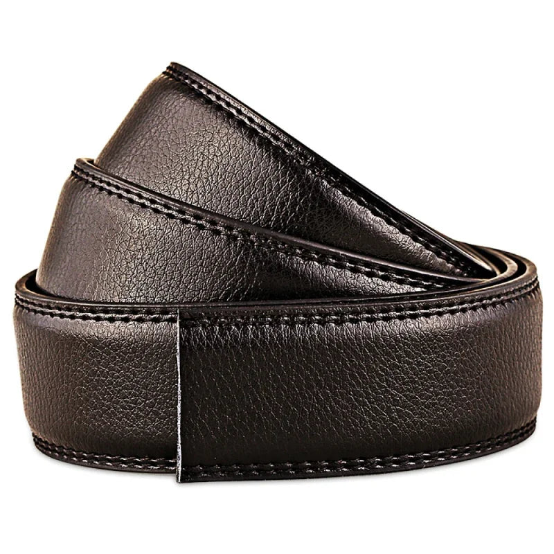 Ceinture de luxe en cuir sans boucle