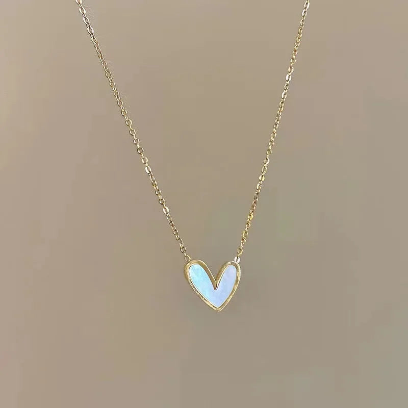 Minimalist Gold-Plated Heart Shell Necklace