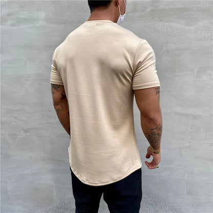 Men Bodybuilding Fitness Cotton  short sleeve t-shirt