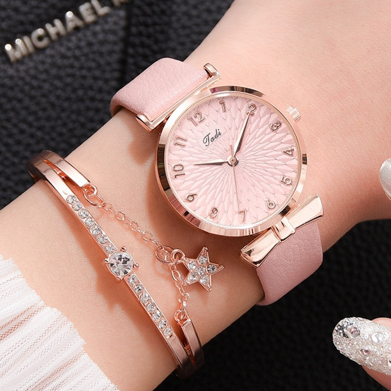 Luxury Women's Bracelet Watch Set