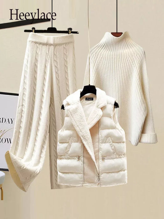 Winterwarme 3-teilige Damen-Outfits