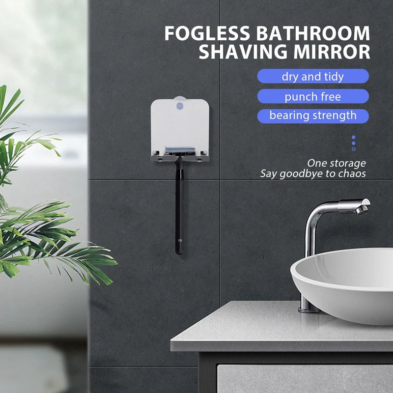 Fogless Shower Mirror & Grooming Essentials Set