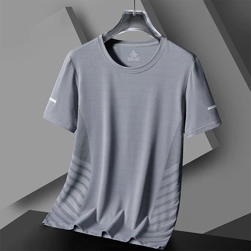 Men's Short Seleve Quick Dry Ice Silk Sport Running T-Shirts
