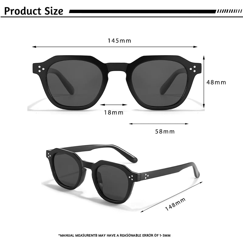 Retro Polarized Sunglasses Ultralight TR90 Frame Unisex Travel Eyewear