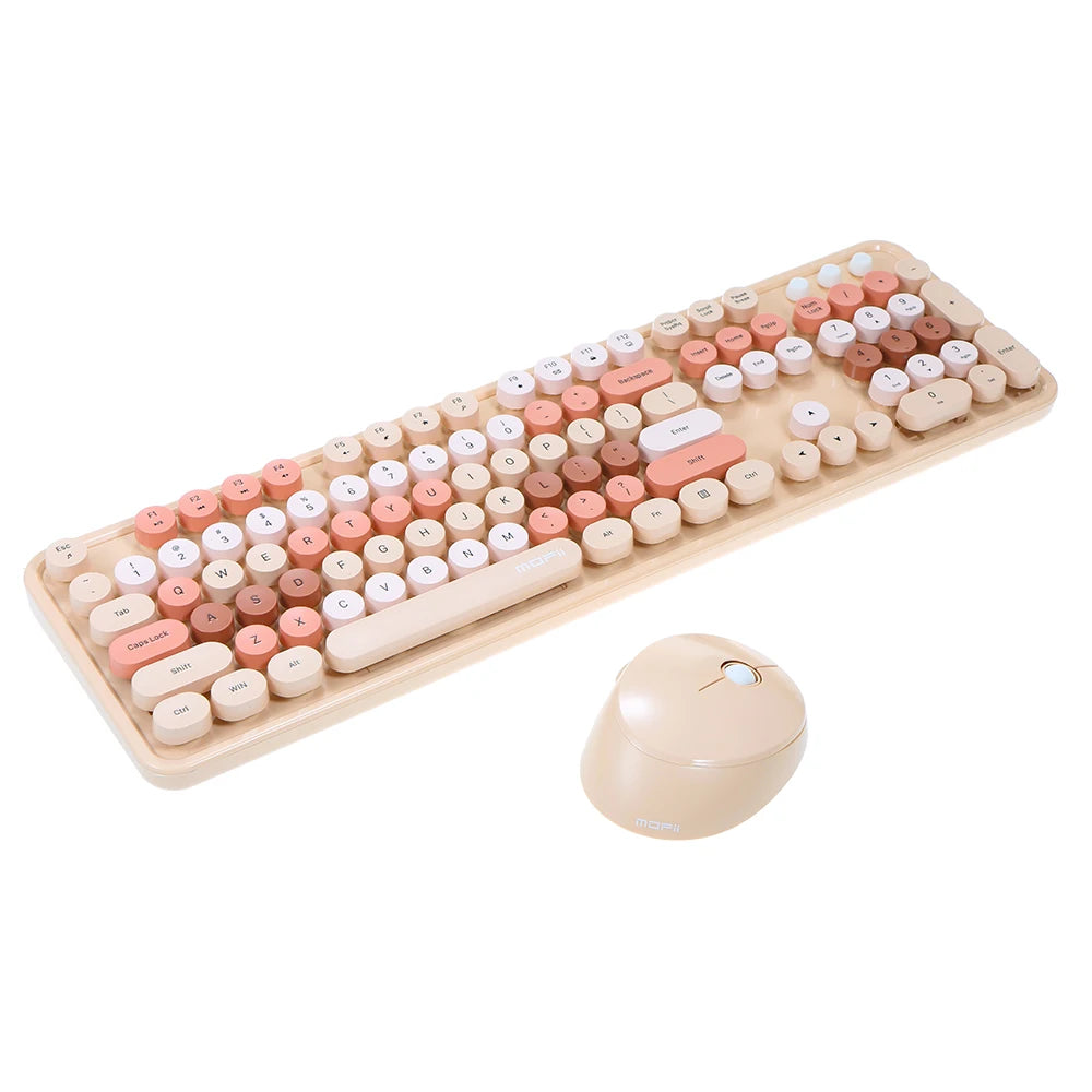 Combo clavier et souris sans fil couleur bonbon