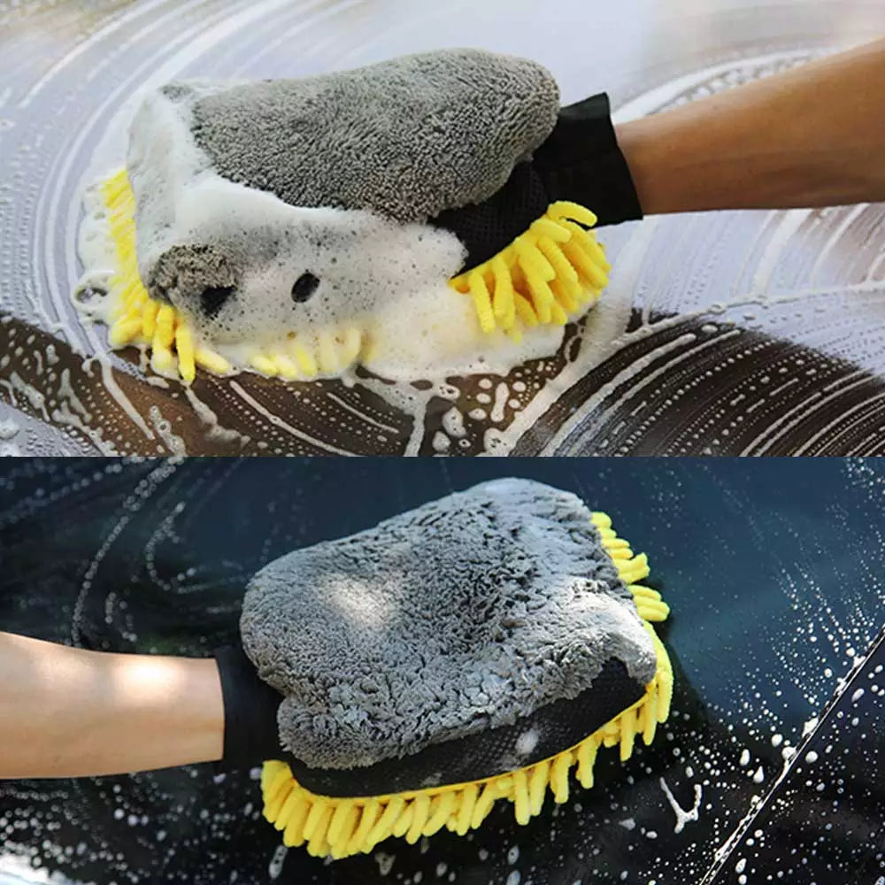 car wash glove, car cleaning, car brush