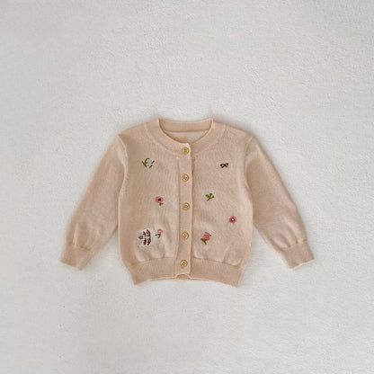 Cardigan douillet en tricot d'automne pour bébé fille