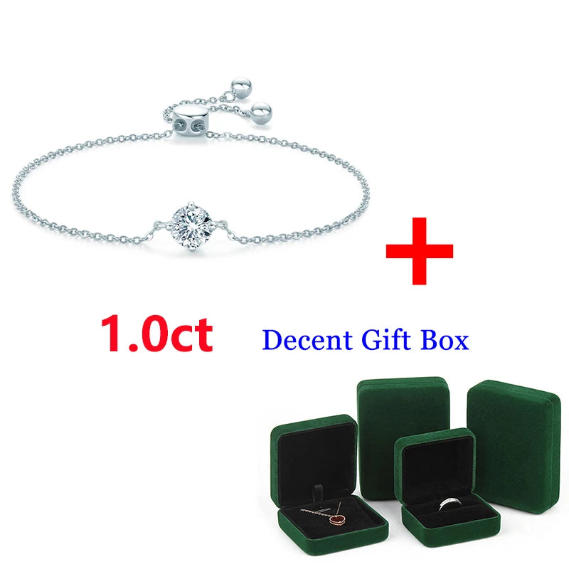 Luxuriöses 1-Karat-Moissanit-Diamantarmband