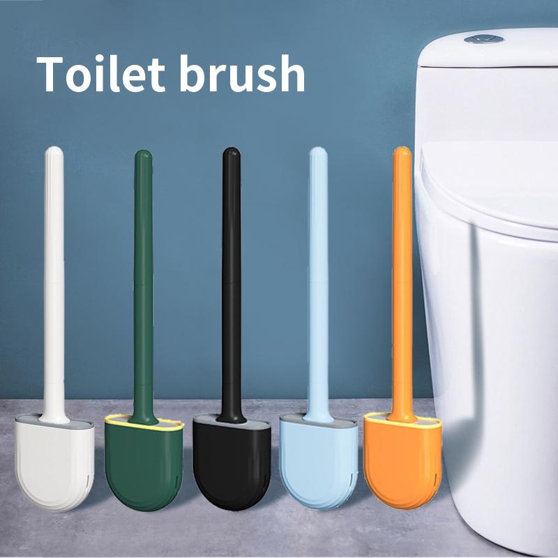 Ensemble de brosse de toilette murale en silicone