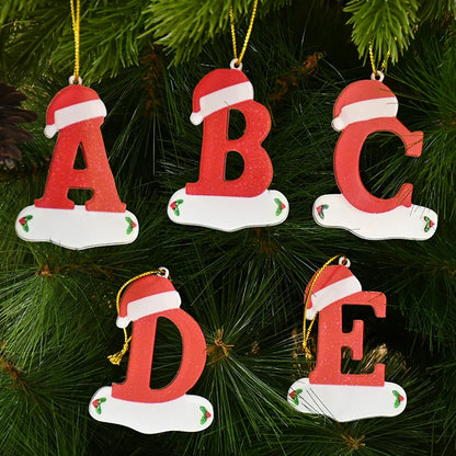 Acrylic Letter Pendant Christmas Tree Hanging Decor