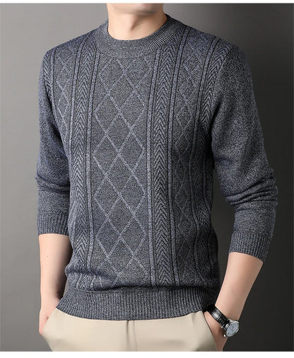 Versatile Men's Knit Pullover Sweater