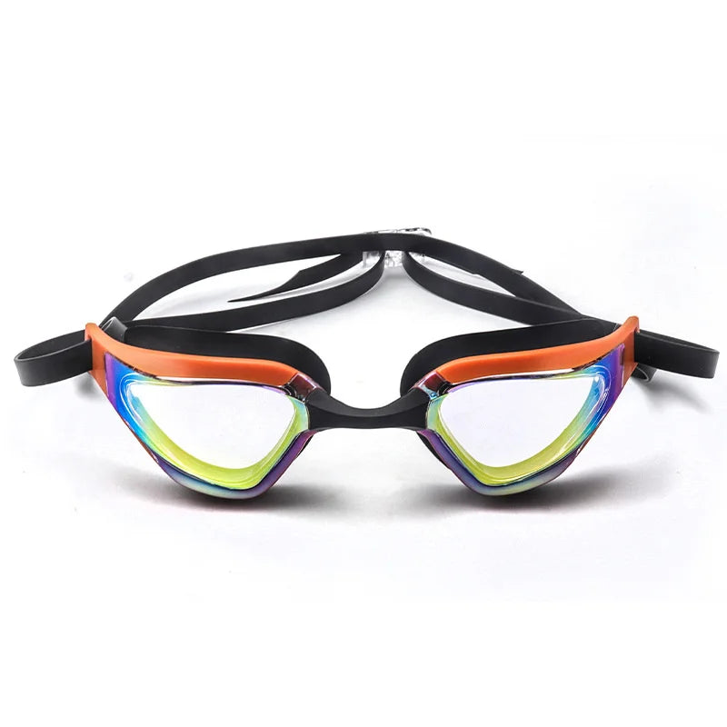 Lunettes de natation réglables en silicone – Protection anti-buée/UV pour adulte pour utilisation en piscine