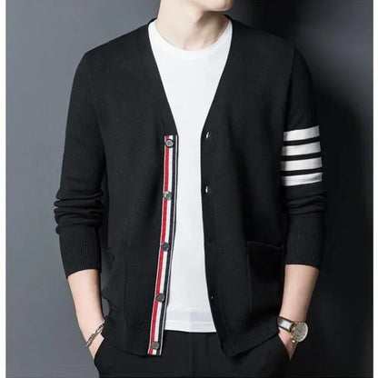 Stylish Black Knitted Cardigan Jacket