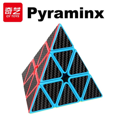 QiYi Dino Cube 3X3 Magic Speed ​​Cube - Jouet de puzzle professionnel sans autocollant pour enfants