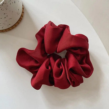 Handmade Multicolor Silk Scrunchie - Elastic Hair Tie