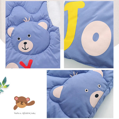 Adorable Cartoon Warm Vest for Kids