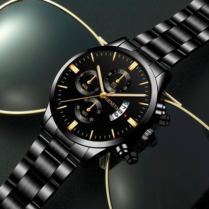 Black Stainless Steel Luxury Men's Watch